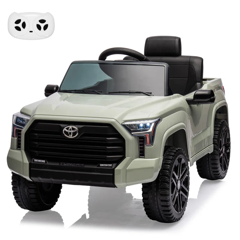 12V Licensed Toyota Tundra Kids Ride-On Truck with Remote, LED Lights & Suspension