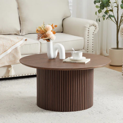 31.5''+Round+Fluted+Pedestal+Coffee+Table-214191643